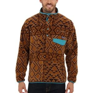 Vintage Patagonia Unisex Synchilla Snap-T Bohemian Print Mock Neck Sweatshirt XS